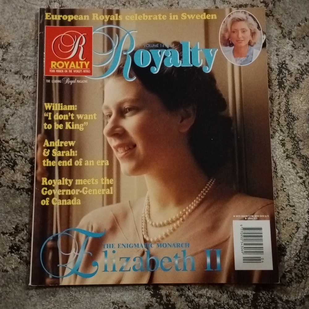 Royalty For Me Magazine Cover with Blue and Gold Accents